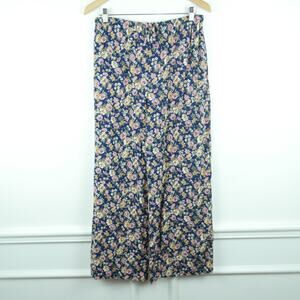 Vintage Small Pants Dainty Floral Pull On Wide Leg Cottagecore 90s Teacher Boho